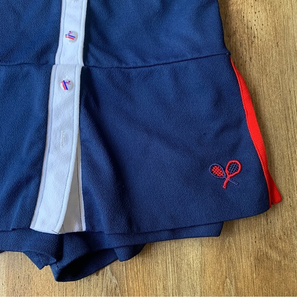 Vintage Tennis Romper XS 80s Costume - Picture 4 of 10